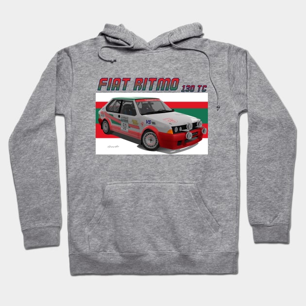 Abarth Fiat Ritmo 130 TC Hoodie by PjesusArt